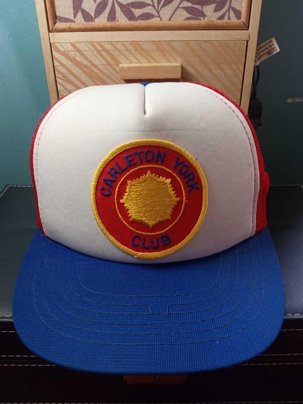 Carleton York Club Trucker Hat - White/Red/Blue